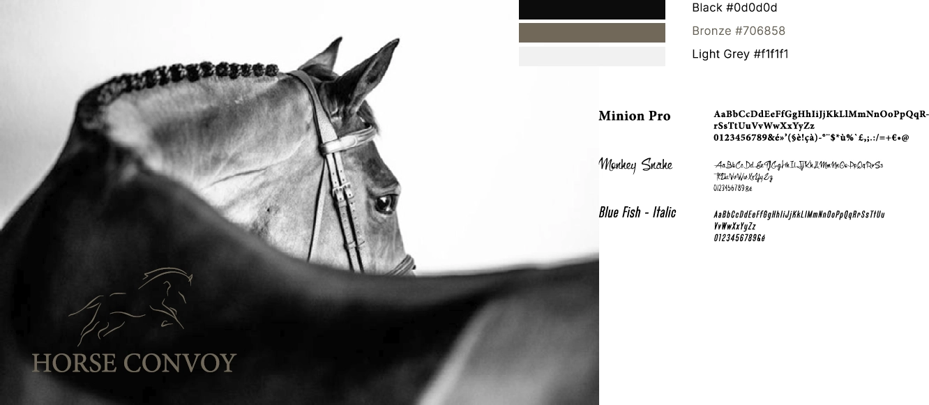 charte graphqiue de Horse Convoy créée par ACOMDESIGN