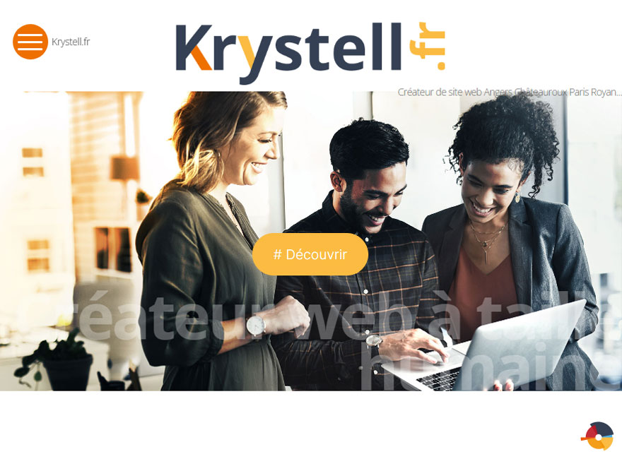 Accueil krystell.fr design theme enfant wordpress et intégration personnalisée