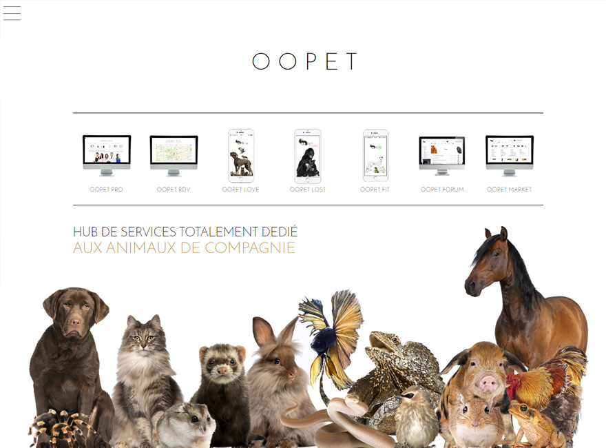 Accueil OOpetPro - dédié aux professionnels des animaux